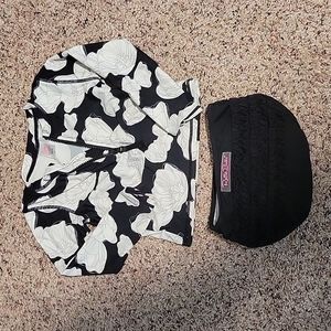 Ruffle Butts Floral Black and White 3T